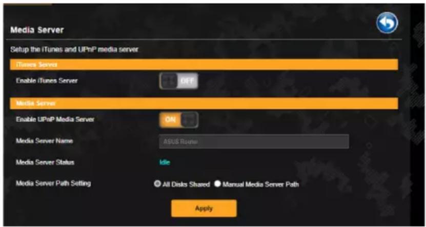 ASUS TUF Gaming TUFAX3000 V2 - Utiliser le service de partage DLNA - 1