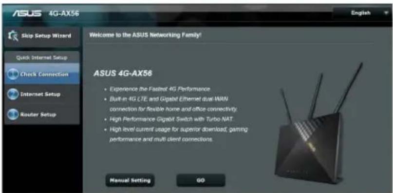 ASUS 4GAX56 - Pour configurer votre routeur à l'aide de l'assistant de configuration internet : - 1