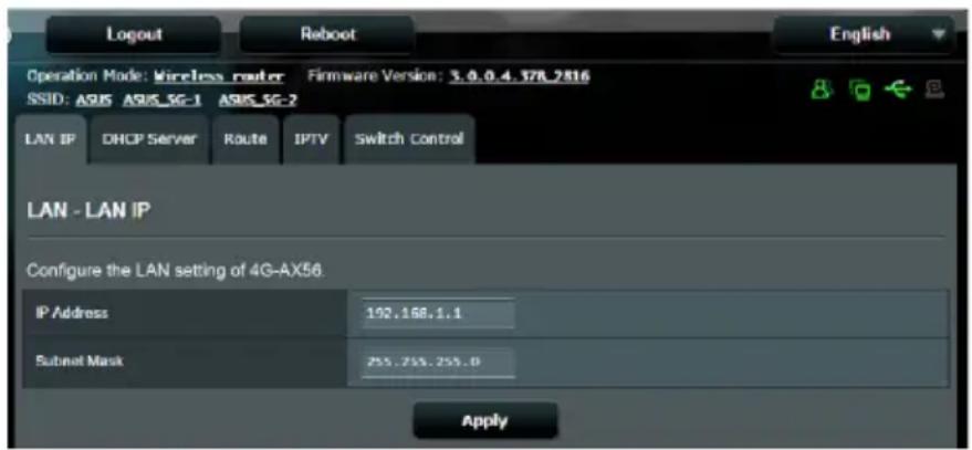 ASUS 4GAX56 - IP réseau local (LAN) - 1