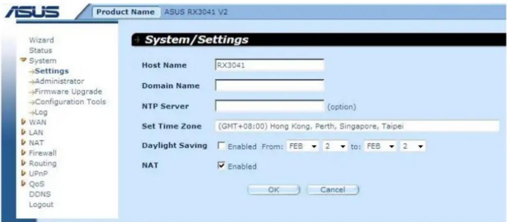 ASUS RX3041 V2 - Paramètres système (system settings) - 1