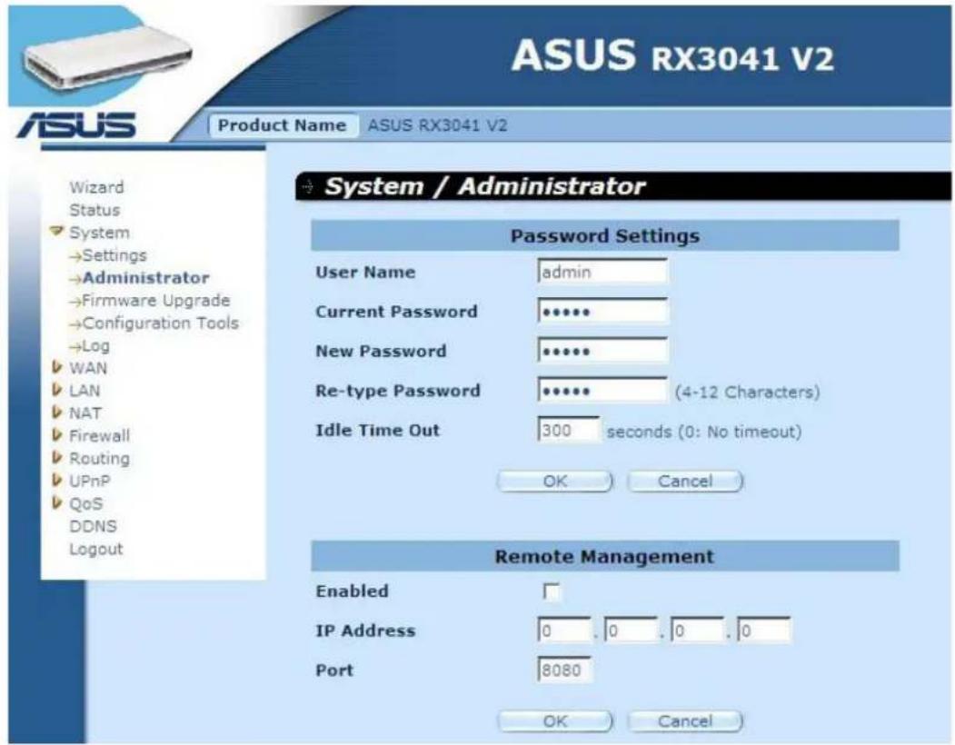 ASUS RX3041 V2 - Paramètres administrateur (administrator settings) - 1
