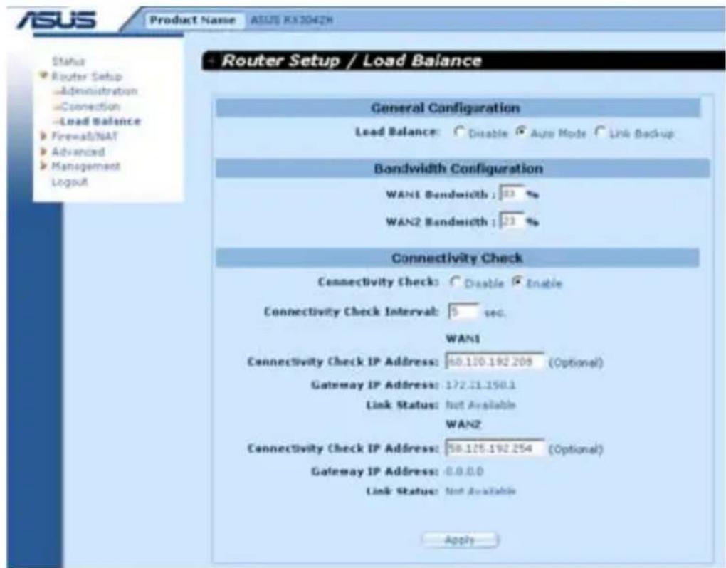 ASUS RX3042H - 设置 WAN Load Balancing - 1