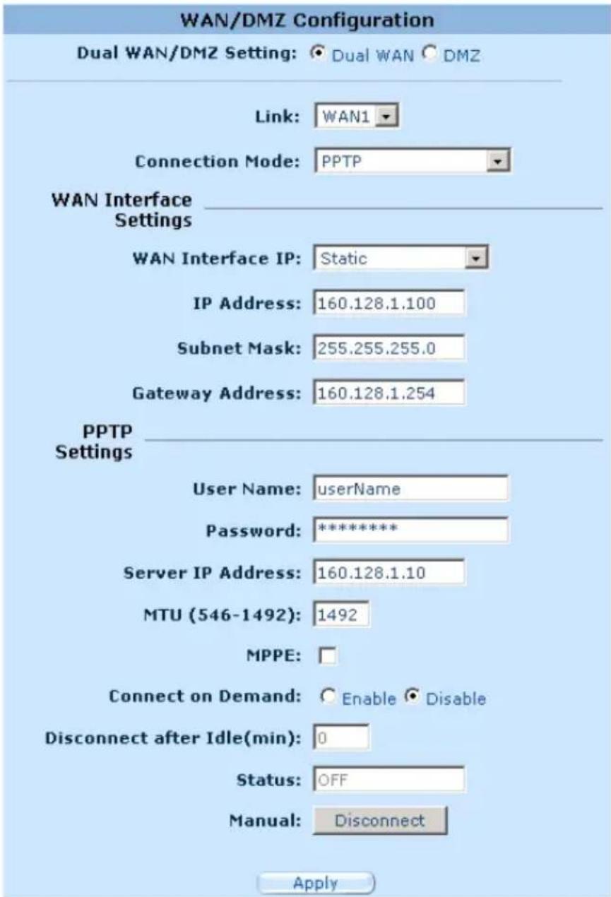 ASUS RX3042H - WAN PPTP 配置参数 - 1