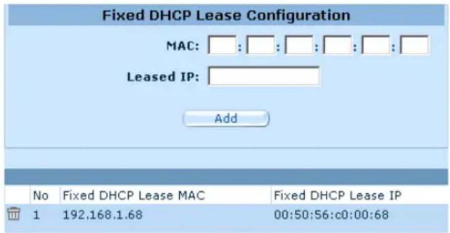 ASUS RX3042H - 进入 DHCP 固定租约配置页面——(Advanced->DHCP Server) - 1
