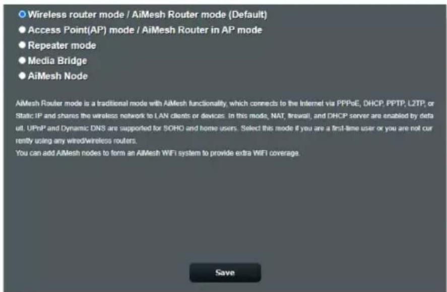 ASUS ZenWiFi XT9 - Mode de fonctionnement - 1