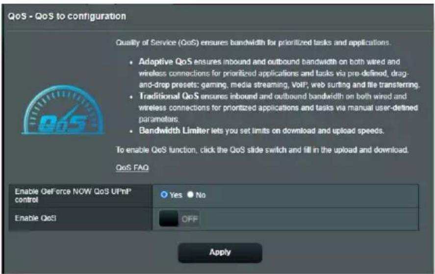 ASUS ZenWiFi XT9 - Gérer le service qos (qualité de service) - 1