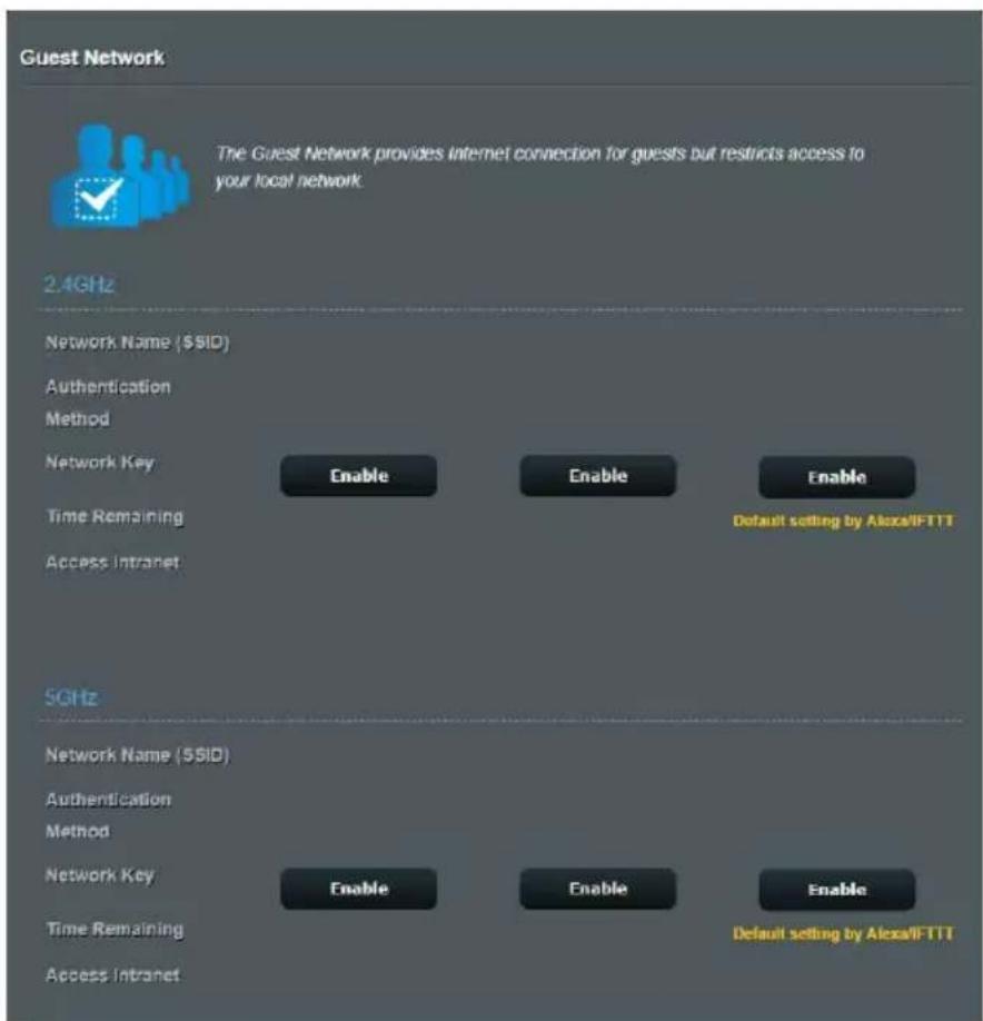 ASUS ZenWiFi XT9 - Pour créer un réseau invite : - 1