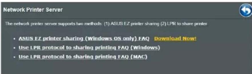 ASUS ZenWiFi XT9 - Pour partager une imprimante avec EZ printer : - 1