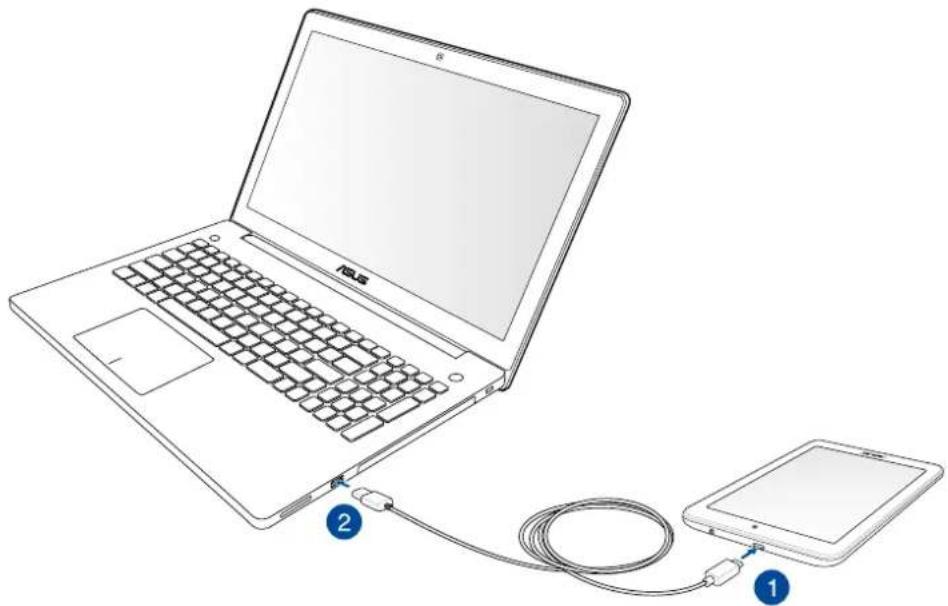 ASUS MeMO Pad 8 ME8110C - Connexion à un ordinateur portable - 1