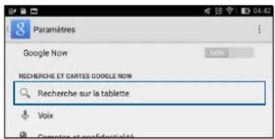 ASUS MeMO Pad 8 ME8110C - Personnaliser les paramètres de recherche vocale sur la tablette - 2