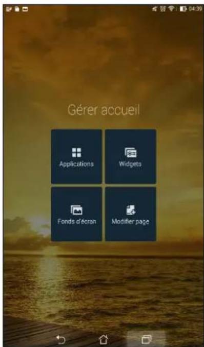 ASUS MeMO Pad 8 ME8110C - Personnaliser I'écran d'accueil - 1