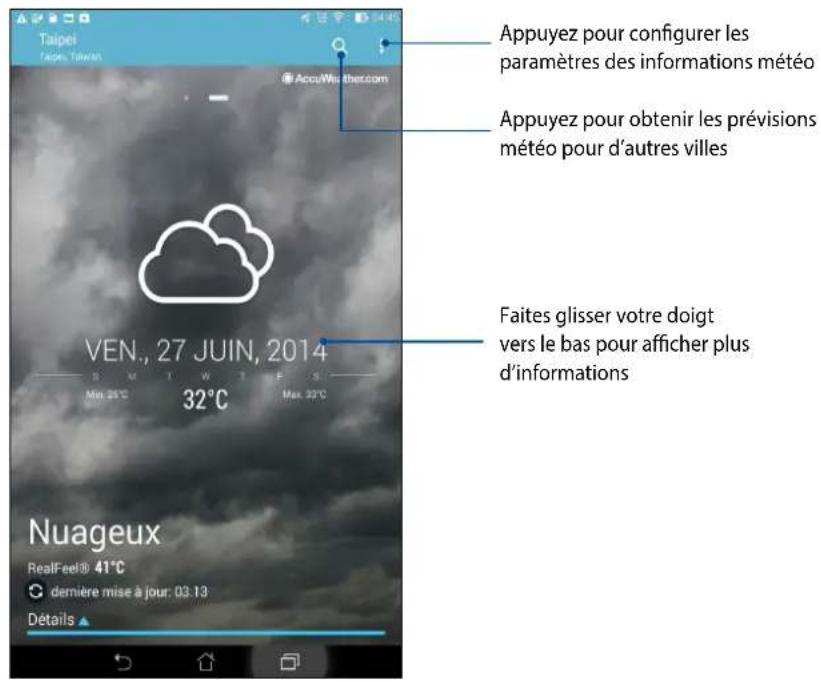 ASUS MeMO Pad 8 ME8110C - Écran d'accueil Météo - 1