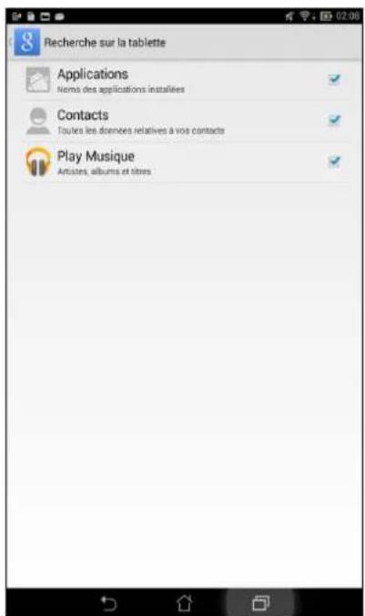 ASUS MeMO Pad 8 ME8110C - Personnaliser les paramètres de recherche vocale sur la tablette - 3