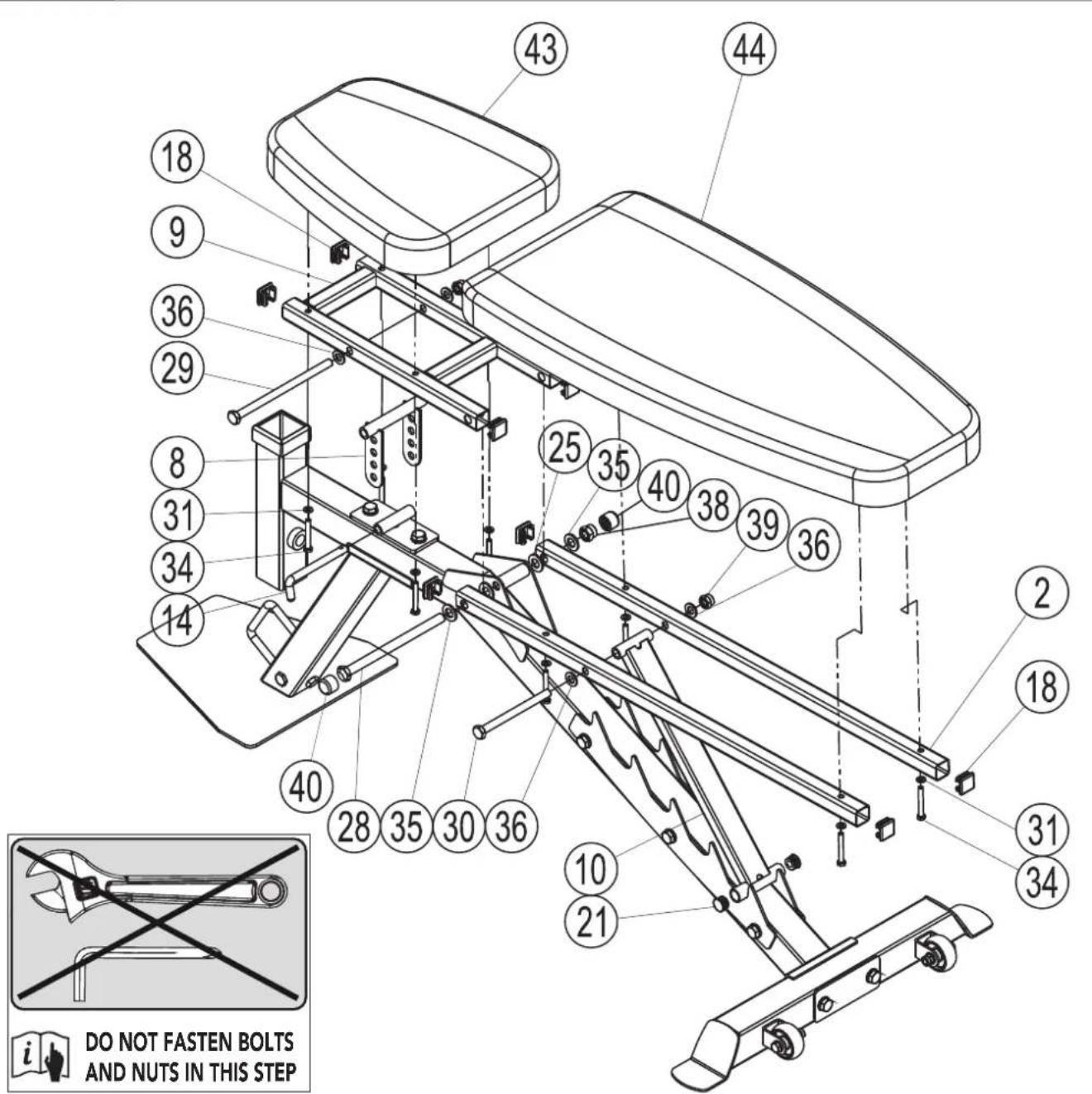 TUNTURI Centuri UB100 Utility Bench - D-2 - 1