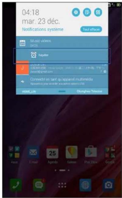 ASUS ZenFone A501CG - Alerte de début d'événement - 2