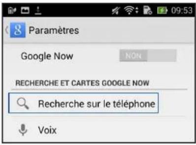 ASUS ZenFone A500KL - Personnaliser les paramètres de recherche vocale sur le téléphone - 2