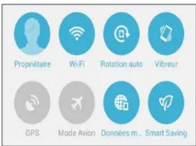 ASUS ZenFone A500KL - Utiliser le menu des réglages rapides - 1