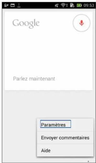 ASUS ZenFone A500KL - Personnaliser les paramètres de recherche vocale sur le téléphone - 1