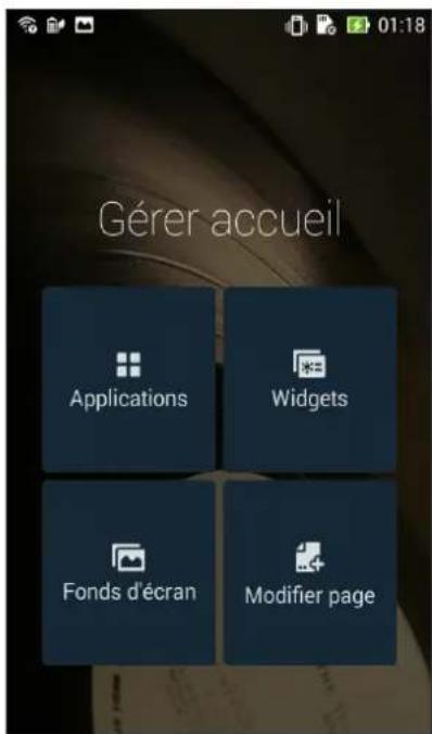 ASUS ZenFone A500KL - Personnaliser l'écran d'accueil - 1