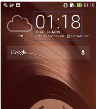 ASUS ZenFone A500KL - Ouvrir l'application Horloge - 1