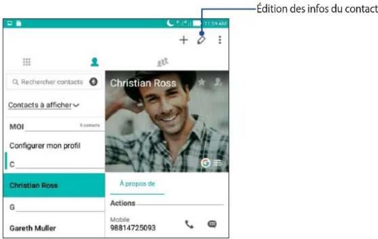 ASUS ZenFone Go ZB690KG - Personnaliser le profil d'un contact - 1
