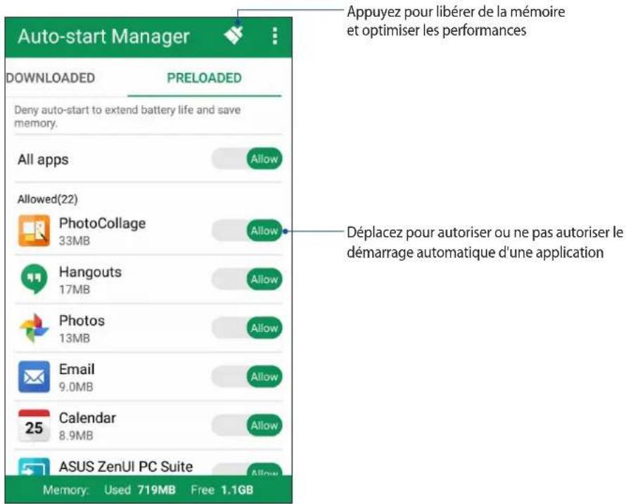 ASUS ZenFone Go TV ZB551KL - L'écran du gestionnaire de démarrage automatique - 1