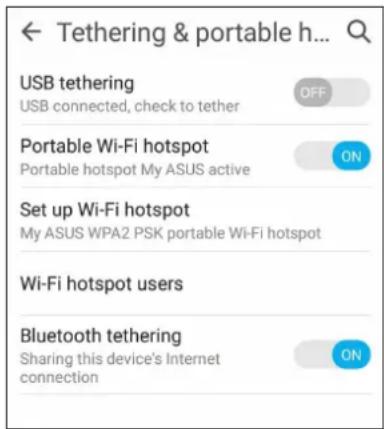 ASUS ZenFone Go TV ZB551KL - Partage de connexion Bluetooth - 1