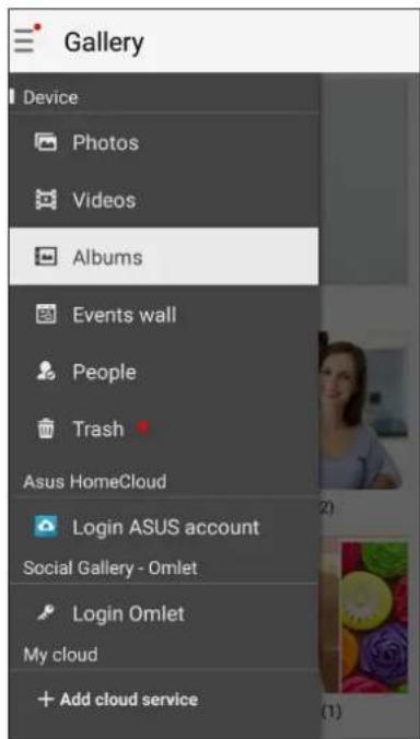 ASUS ZenFone Go TV ZB551KL - Accéder aux images de vos réseaux sociaux ou stockées en ligne - 1