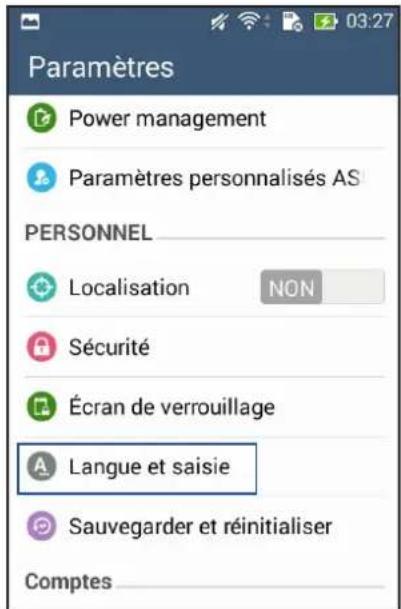 ASUS ZenFone A400CG - Paramètres du clavier ASUS - 2