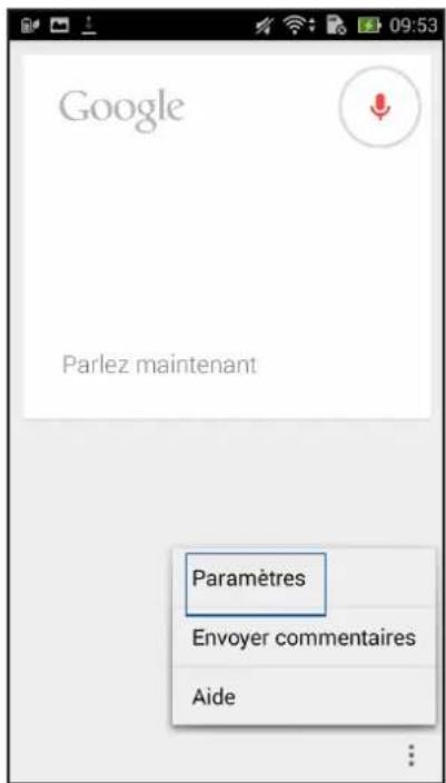 ASUS ZenFone A400CG - Personnaliser les paramètres de recherche vocale sur le téléphone - 1