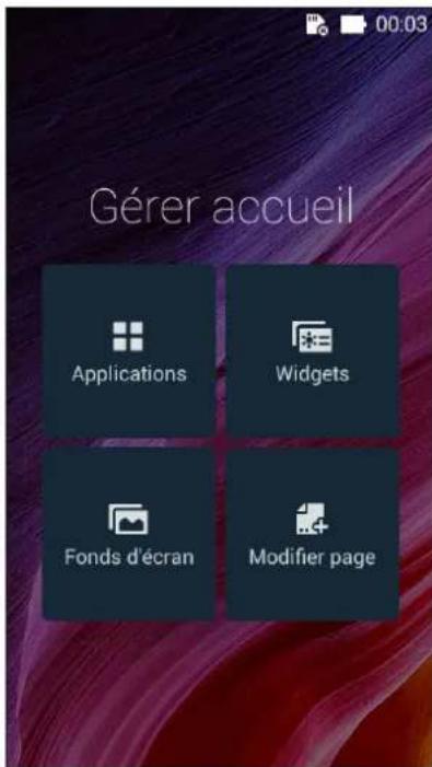 ASUS ZenFone A400CG - Personnaliser l'écran d'accueil - 1