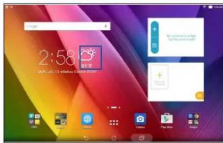 ASUS ZenPad 10 P023 - Mettre à jour les prévisions météo - 1