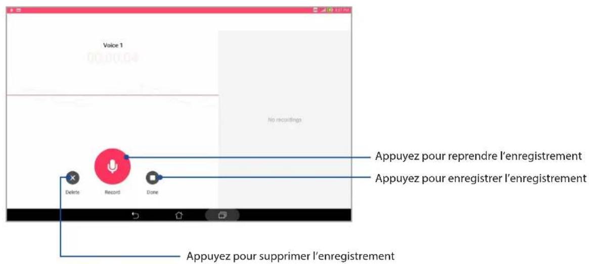 ASUS ZenPad 10 P023 - Suspendre un enregistrement - 1