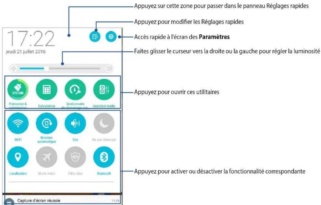 ASUS ZenPad 10 P00C - Réglages rapides - 1