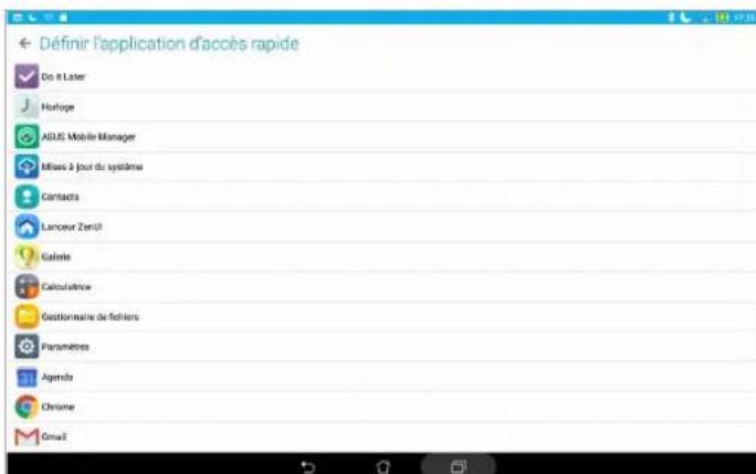 ASUS ZenPad 10 P00C - Personnaliser les boutons d'accès rapide - 3