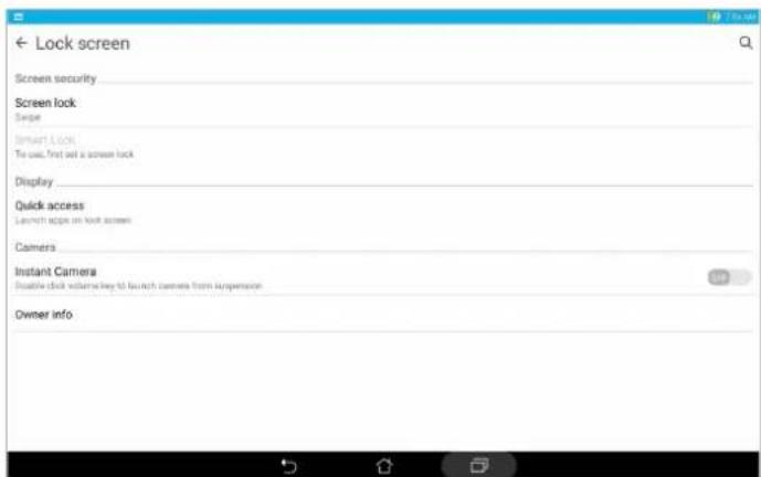 ASUS ZenPad 10 P00C - Personnaliser l'écran de verrouillage - 3