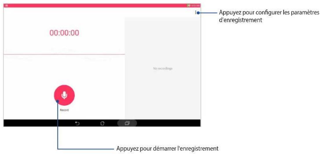 ASUS ZenPad 10 P00C - Ouvrir le Magnétophone - 1