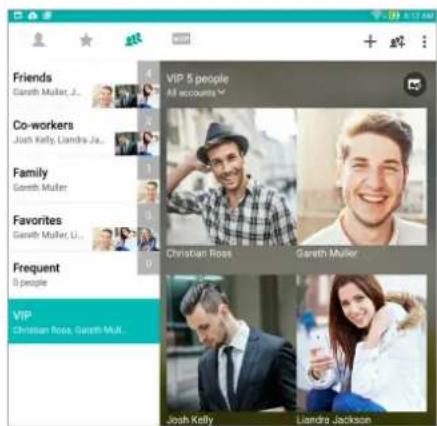 ASUS ZenPad 10 P00C - Définir un contact en tant que VIP à partir de l'écran d'accueil de l'application Contacts - 1