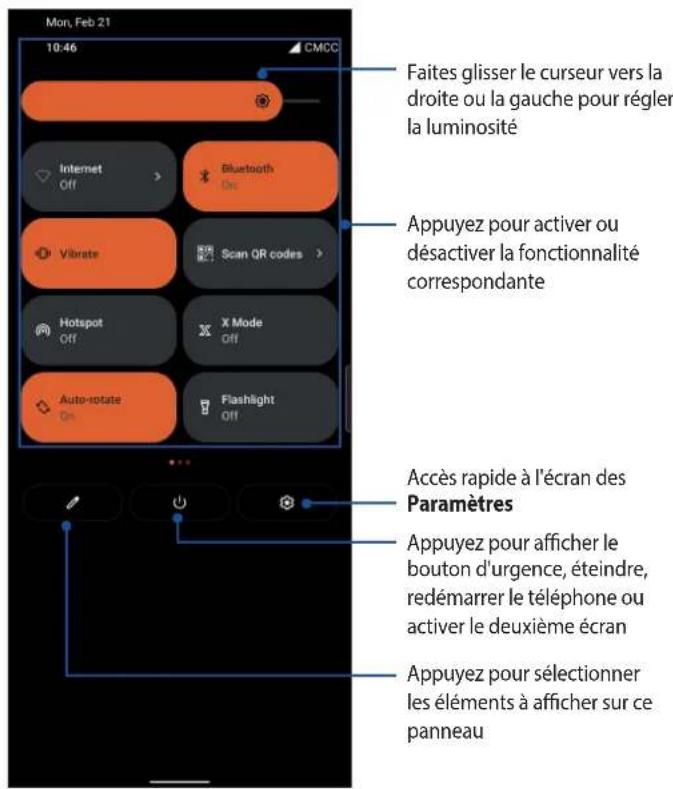 ASUS ROG Phone 6 Pro - Réglages rapides - 1