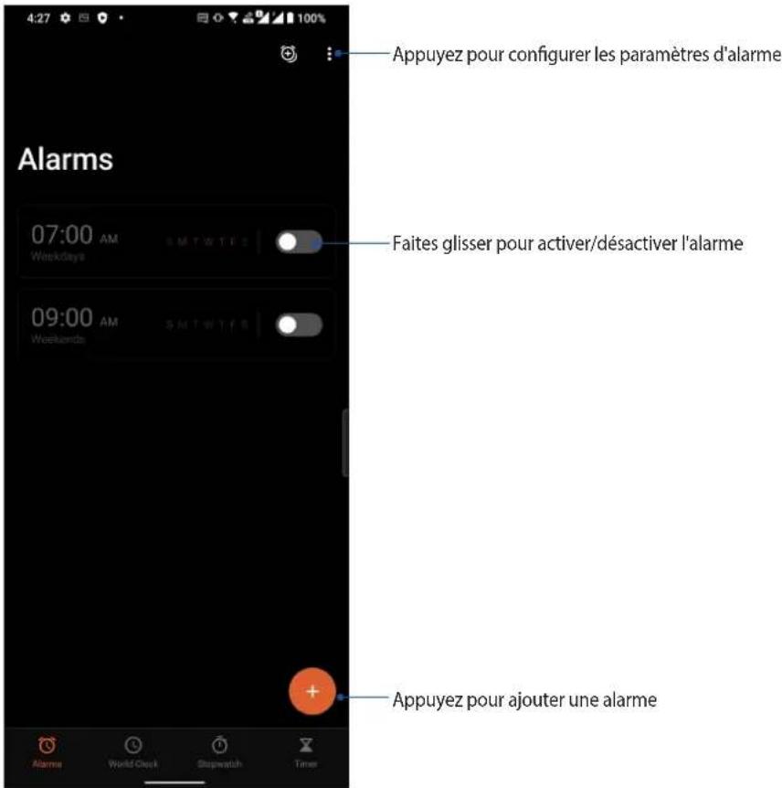 ASUS ROG Phone 6 Pro - Ouvrir l'application Horloge - 2
