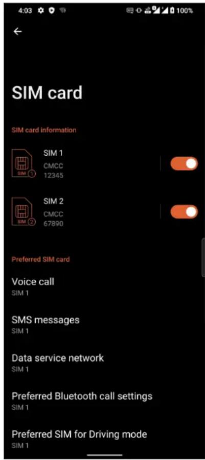 ASUS ROG Phone 6 Pro - Fonctionnalités multi SIM - 1