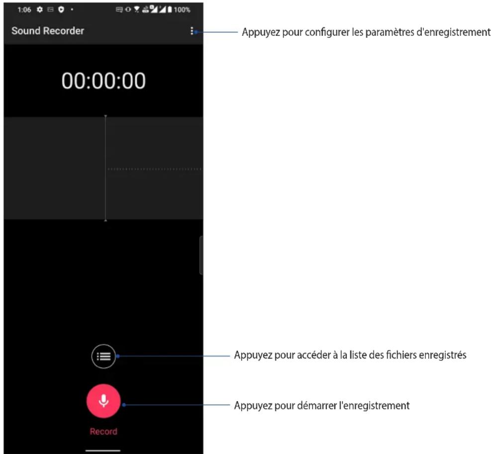 ASUS ROG Phone 6 Pro - Ouvrir le magnétophone - 1