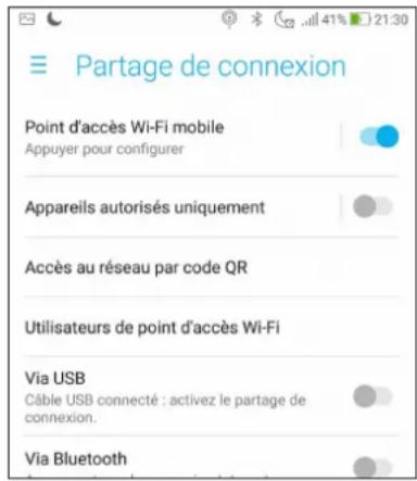 ASUS ZenFone Live ZB553KL - Partage de connexion Wi-Fi - 2