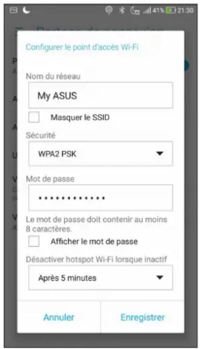 ASUS ZenFone Live ZB553KL - Partage de connexion Wi-Fi - 1