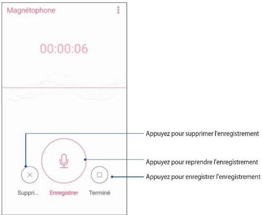 ASUS ZenFone Live ZB553KL - Suspendre un enregistrement - 1