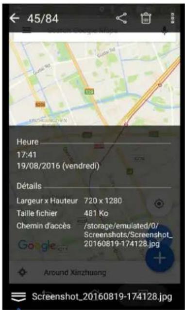 ASUS ZenFone Live ZB553KL - Visualiser les informations de localisation d'une photo - 2