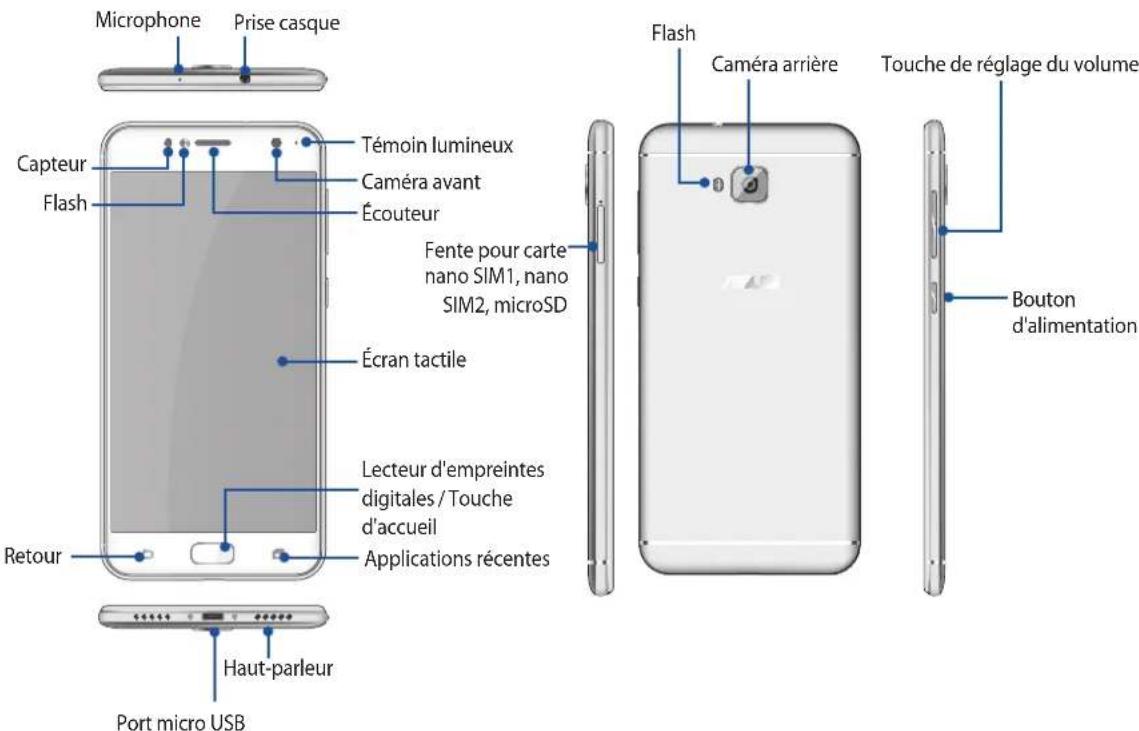 ASUS ZenFone Live ZB553KL - Composants et fonctionnalités - 1