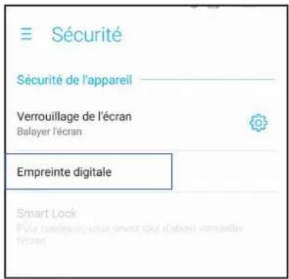 ASUS ZenFone Live ZB553KL - Configurer votre empreinte digitale à partir du menu des paramètres - 2