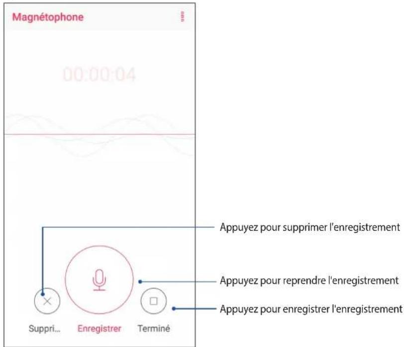 ASUS ZenFone Live L1 - Suspendre un enregistrement - 1