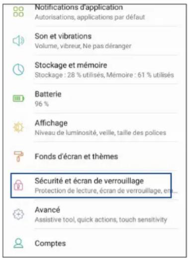 ASUS ZenFone Live L1 - Configurer le déverrouillage par reconnaissance faciale à partir du menu des paramètres - 1